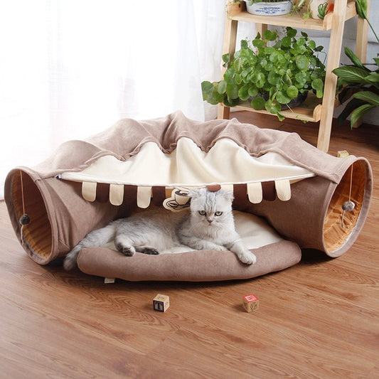Interactive Cat Play Tunnel