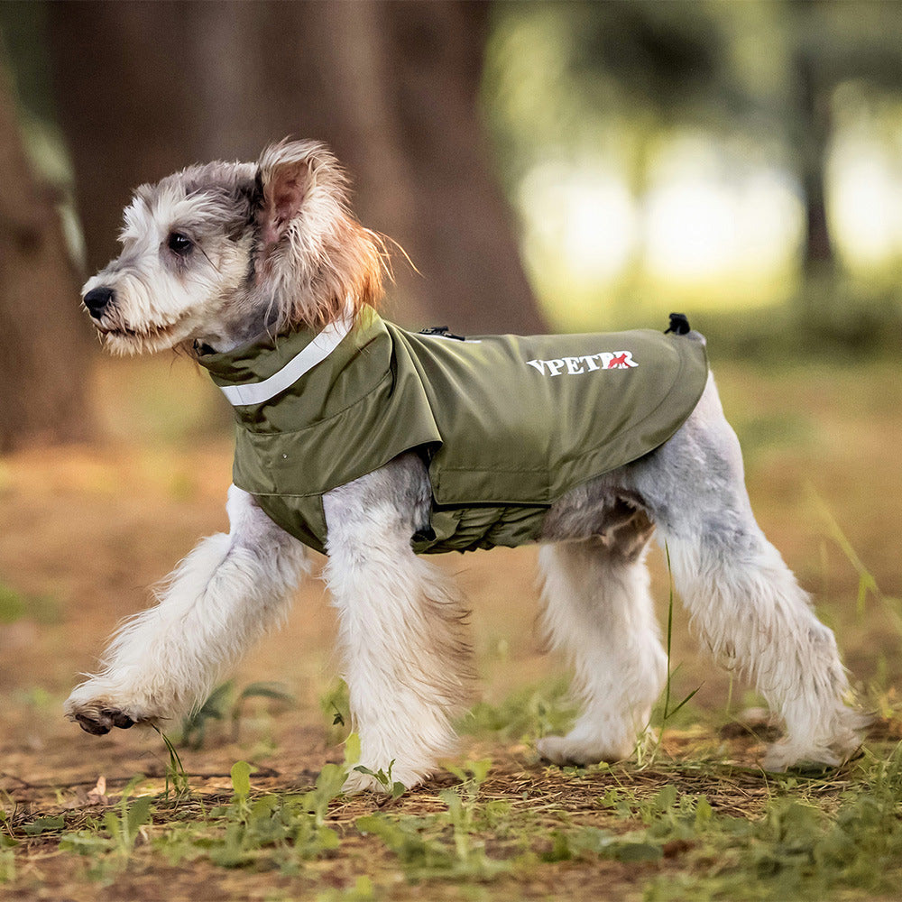 Waterproof Dog Raincoat with Reflective Trim