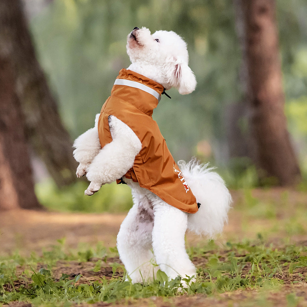 Waterproof Dog Raincoat with Reflective Trim