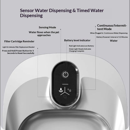 Automatic And Wireless Cat Water Fountain - Stainless Steel