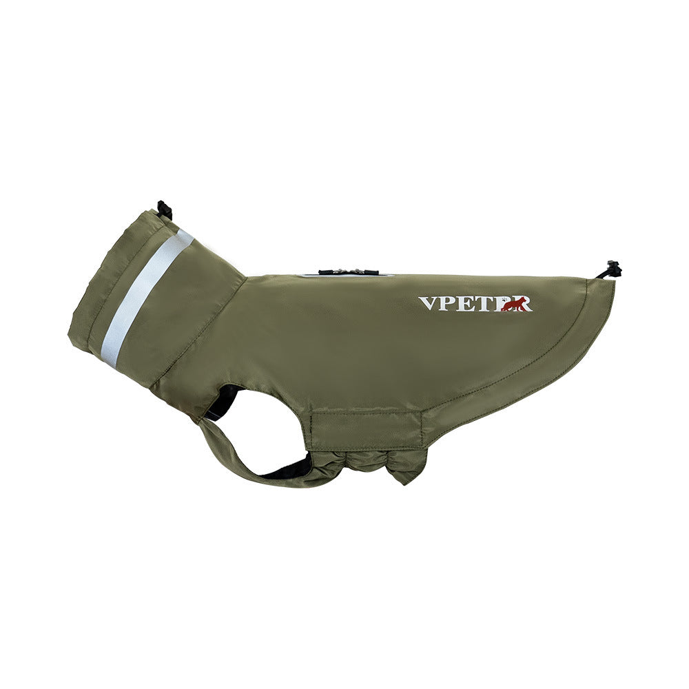 Waterproof Dog Raincoat with Reflective Trim